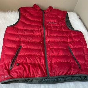 Eddie Bauer First Ascent Red Down Puffer Vest XL